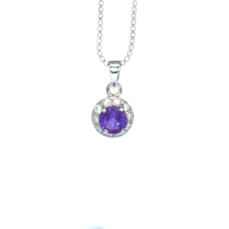 Amethyst Pendant Sterling silver