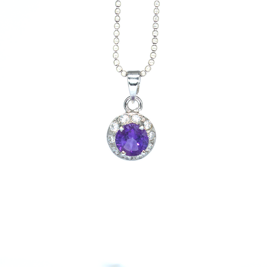 Amethyst Pendant Sterling silver 1080