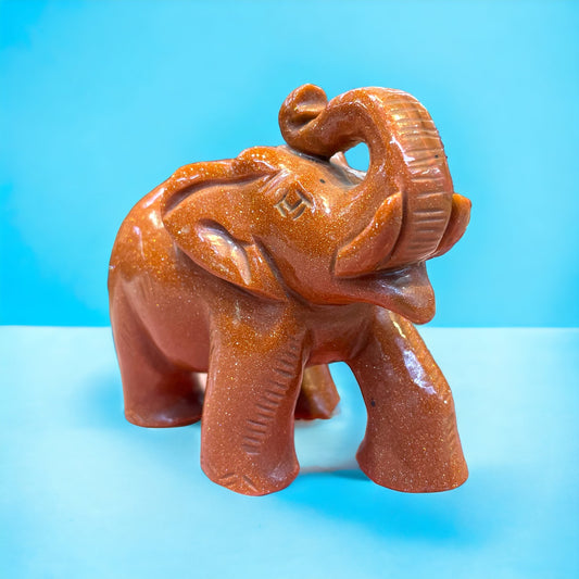 Gold Sandstone Elephant 355 Grams 1636