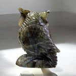 Blue Owl ~ Labradorite healing crystal sculpture
