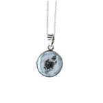 Merlinite Dendritic Opal Sterling Silver 925 Necklace