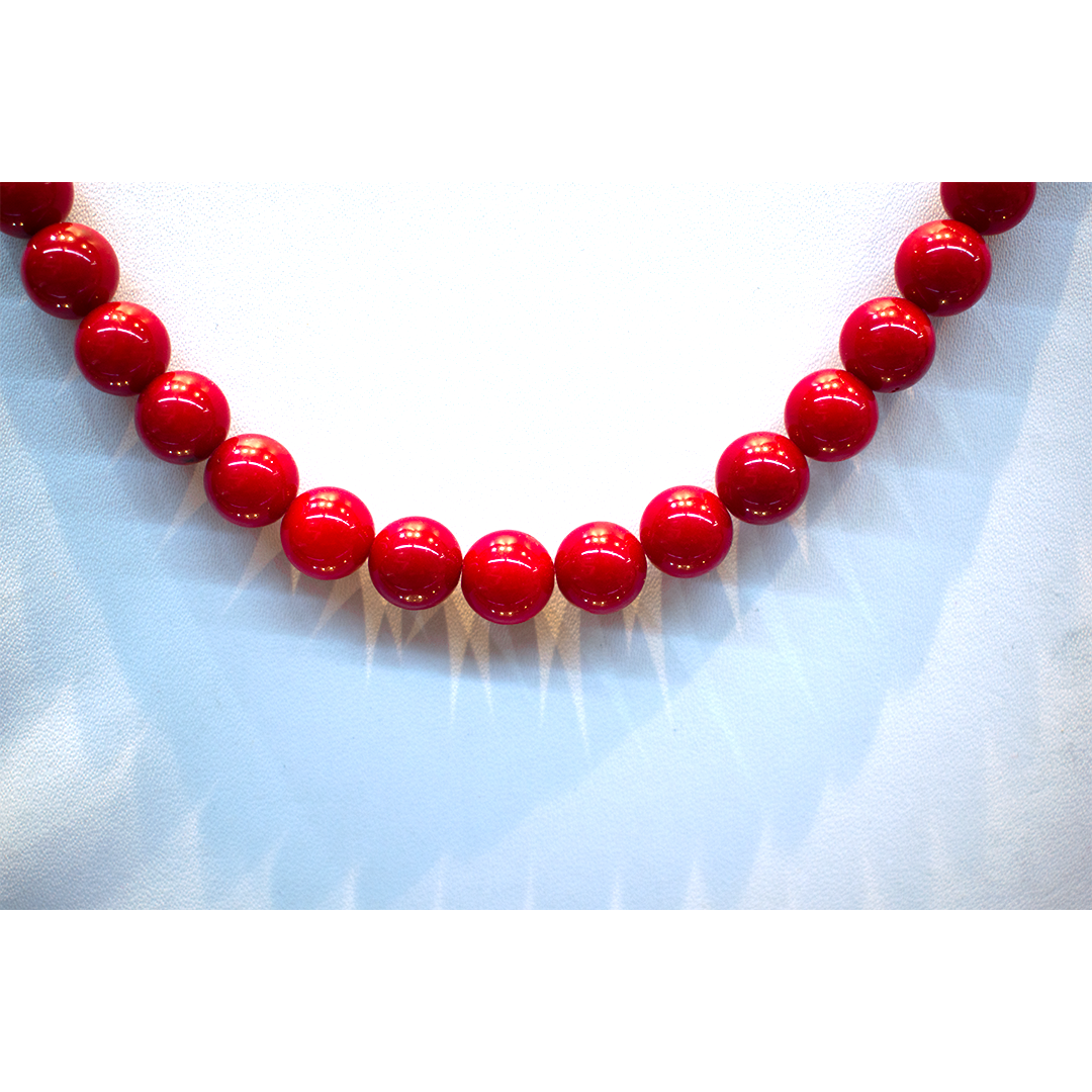 Coral Necklace natural 10 mm Beads