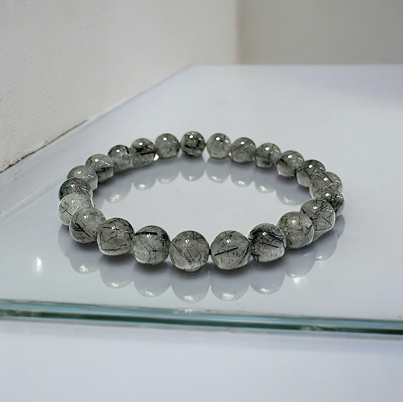 Tourmaline in Quartz Bracelet tourmanilated quartz