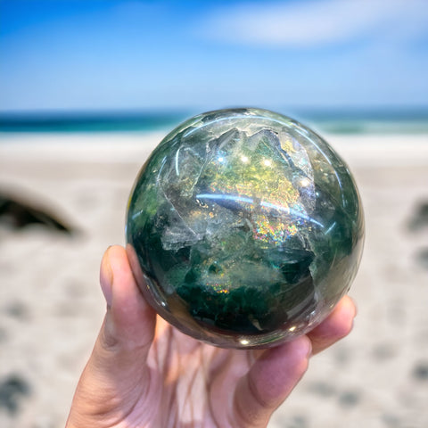 Green Fluorite Sphere 805 Grams