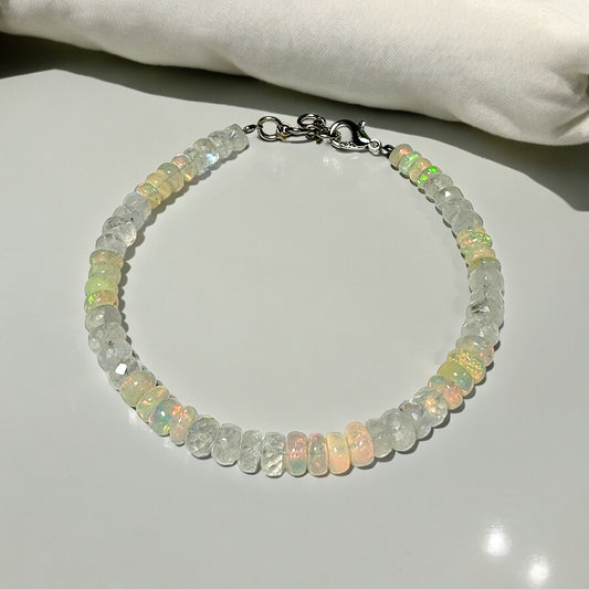 Fire Opal & Moonstone Bracelet 1419