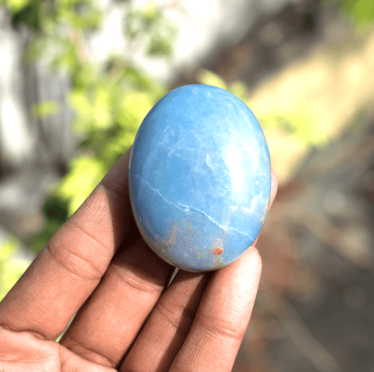 Angelite Palm Stone 1098