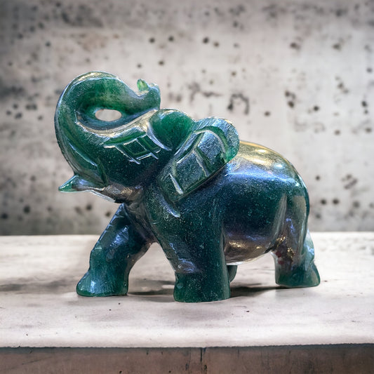 Green Aventurine Elephant 316 Grams 1687