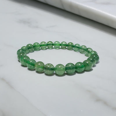 Green Strawberry Quartz Bracelet