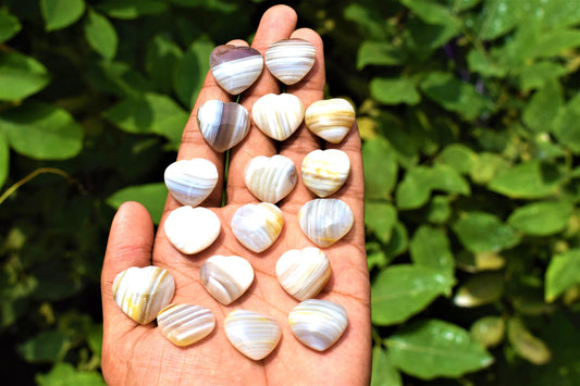 Banded Agate mini heart 2560