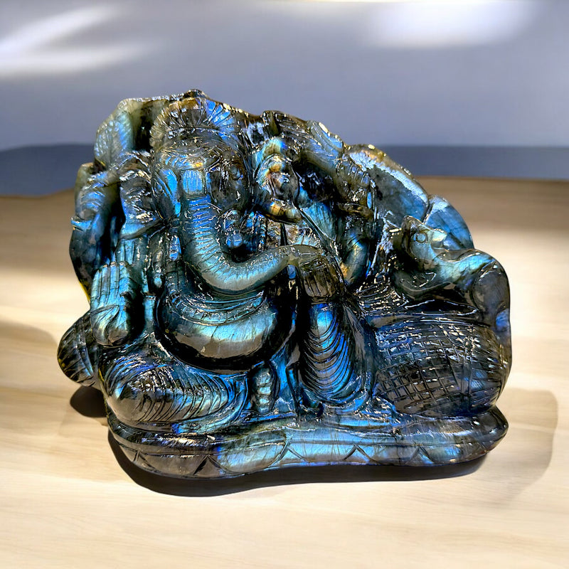 Ganesh ji ~ Full Flashy Labradorite
