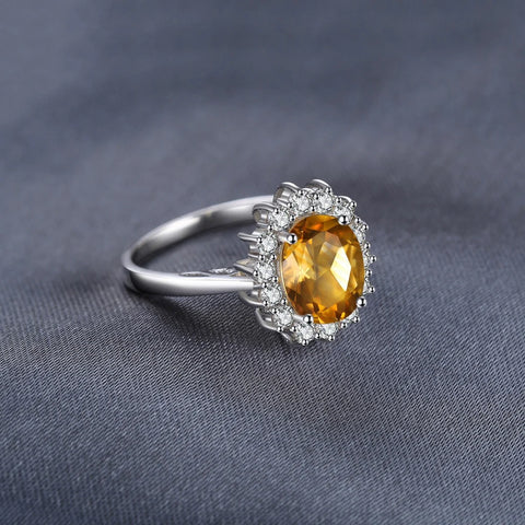 Citrine Diamond Ring