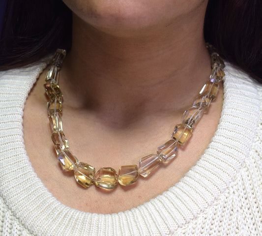 Citrine Faceted Necklace 3347