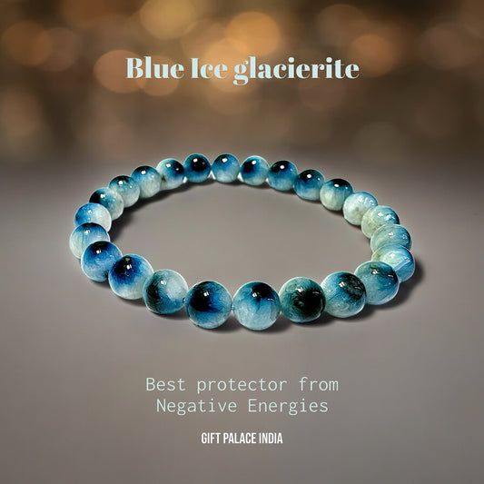 Blue ice Glacierite Bracelet ( Best Evil eye Protector ) 1713