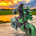 Rising  Horse Feng shui Ruby Zoisite