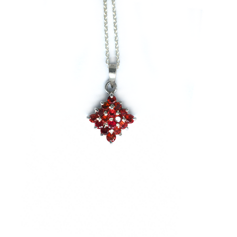 Garnet mini sterling silver 925 Pendant