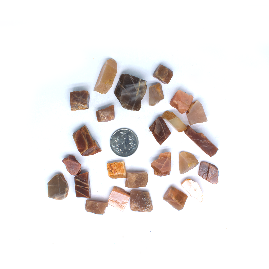 mix moonstone raw Pieces - 1 piece each