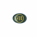 Green aventurine tumble with zibu symbol