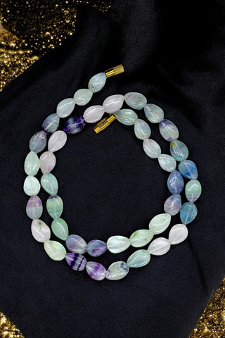 The Pear ~ Rainbow Fluorite Necklace
