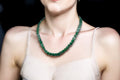Green aventurine coin necklace