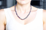 Cubes ~ Rainbow fluorite Premium  Neckalce