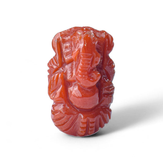 Ganesh ji ~ Carved In natural Coral 6.95 Carats 2000