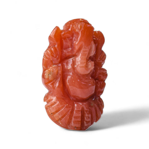 Ganesh ji ~ Natural Red Coral 4.20 carats ( moonga )