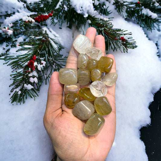 Golden Rutile Tumbles 2048