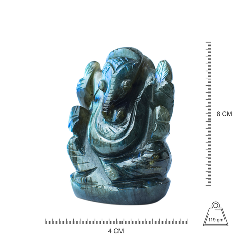 Ganesha  -Labradorite Full Flash