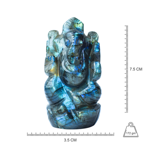 Ganesha  -Labradorite Full Flash