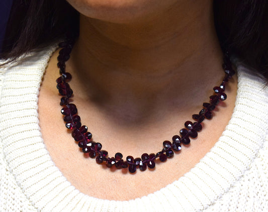 Pears ~ Faceted Garnet Premium Quality 3431