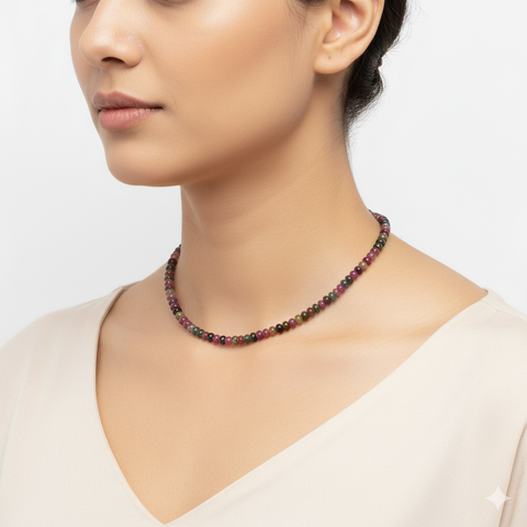 Calm & Balance Rainbow Tourmaline Necklace
