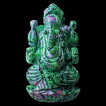 Ganesh Ji in Ruby Zoisite — Hand-Carved Crystal Idol