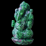 Ganesh Ji in Ruby Zoisite — Hand-Carved Crystal Idol