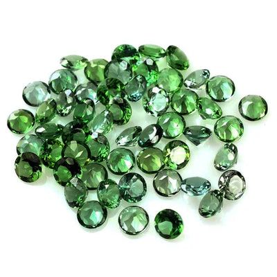 Green tourmaline 3 mm round