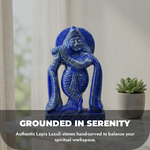 Krishna Ji in Lapis Lazuli — Hand-Carved Crystal Idol