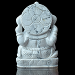 Ganesh Ji in Howlite — Hand-Carved Crystal Idol