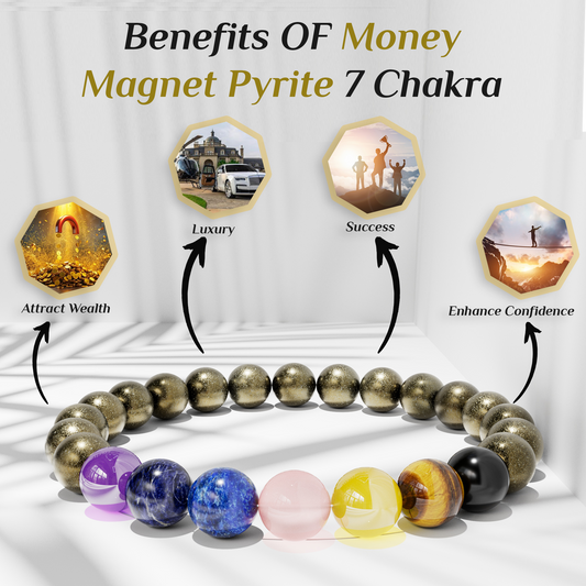 Money Magnet Pyrite Seven Chakra Bracelet 2048