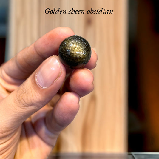 Golden sheen obsidian Mini Sphere 1842