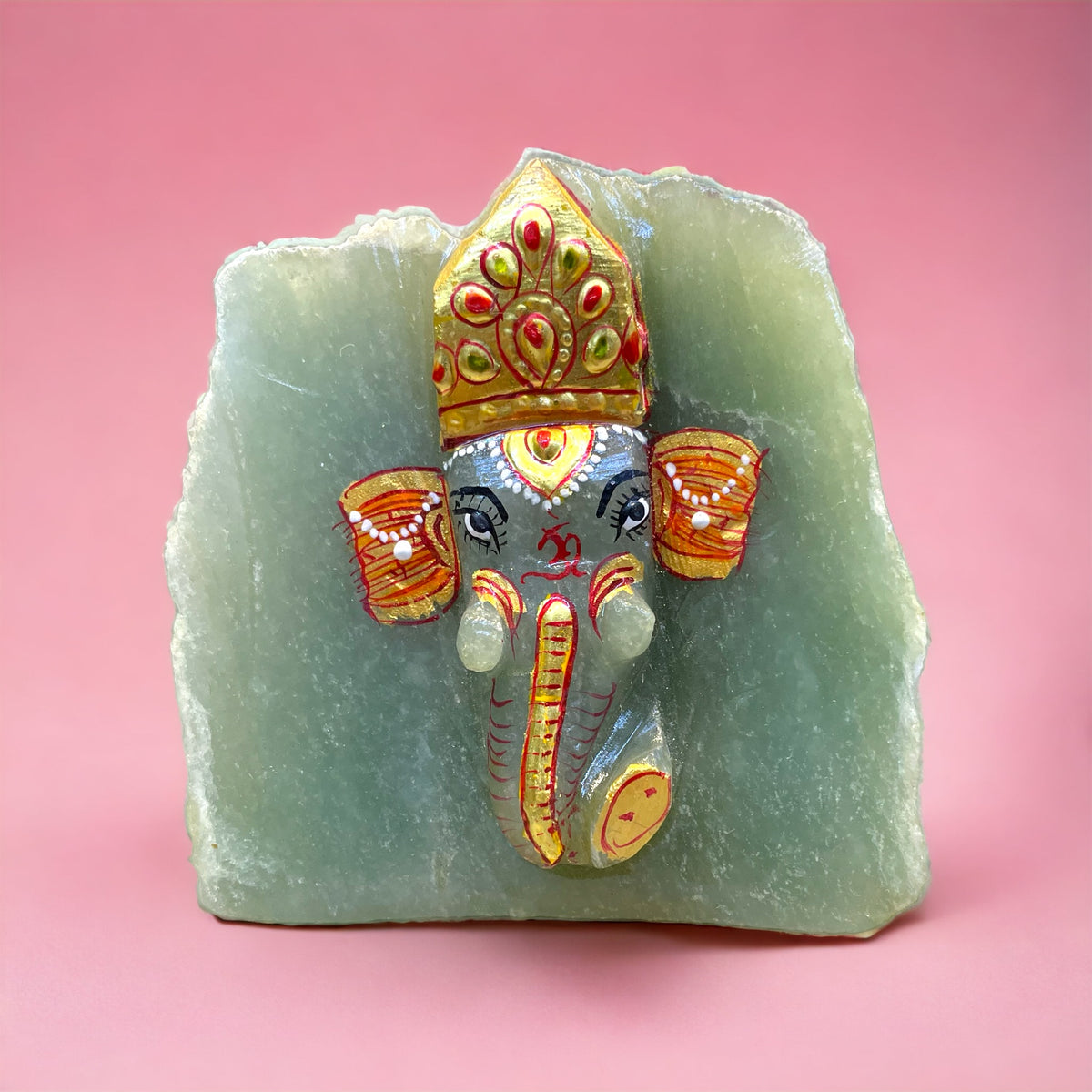 Ganesh ji - Raw Green Aventurine