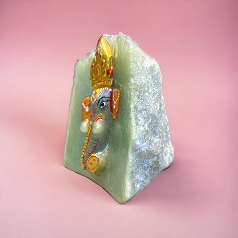 Ganesh ji - Raw Green Aventurine