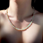 Opal Beads Necklace 16 inch