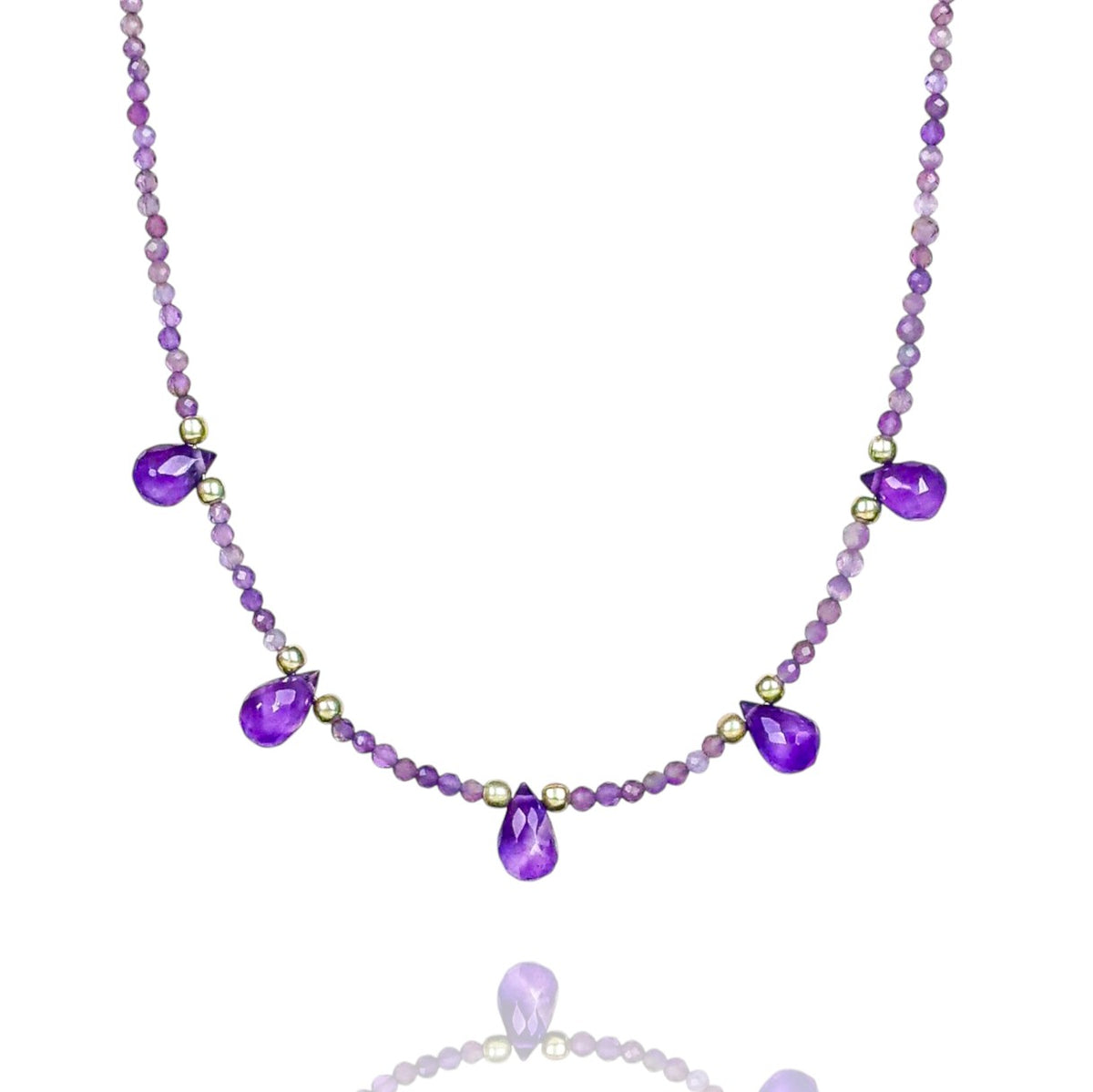 уронить~ Amethyst Necklace