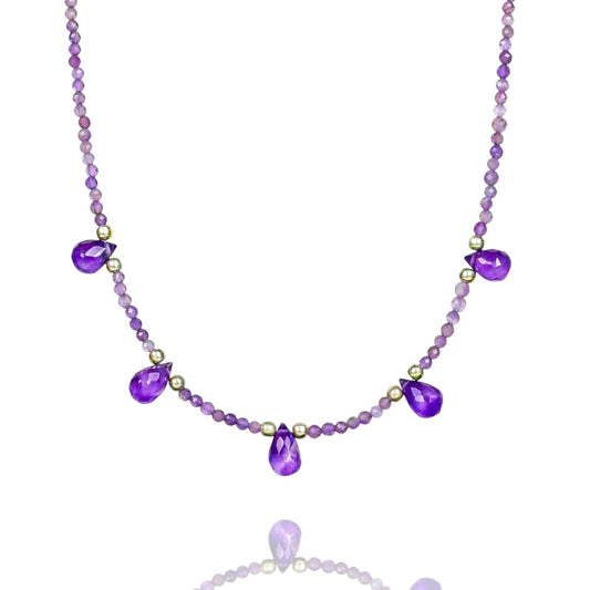уронить~ Amethyst Necklace 1217