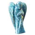Angel in Full-Flash Labradorite — Hand-Carved Crystal Sculpture