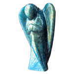 Angel in Full-Flash Labradorite — Hand-Carved Crystal Sculpture