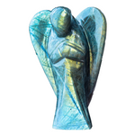 Angel in Full-Flash Labradorite — Hand-Carved Crystal Sculpture