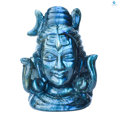 Lord Shiva murti ~ Dragon's Heart  Labradorite