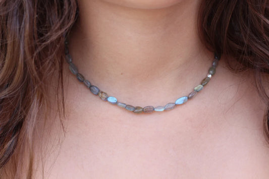 Labradorite ovals Necklace 1140