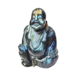 Laughing Buddha In Labradorite crystal