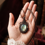 Twilight Phantom — Labradorite Macramé Necklace